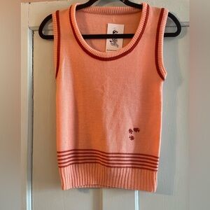 Vintage Handmade Vest With Fish